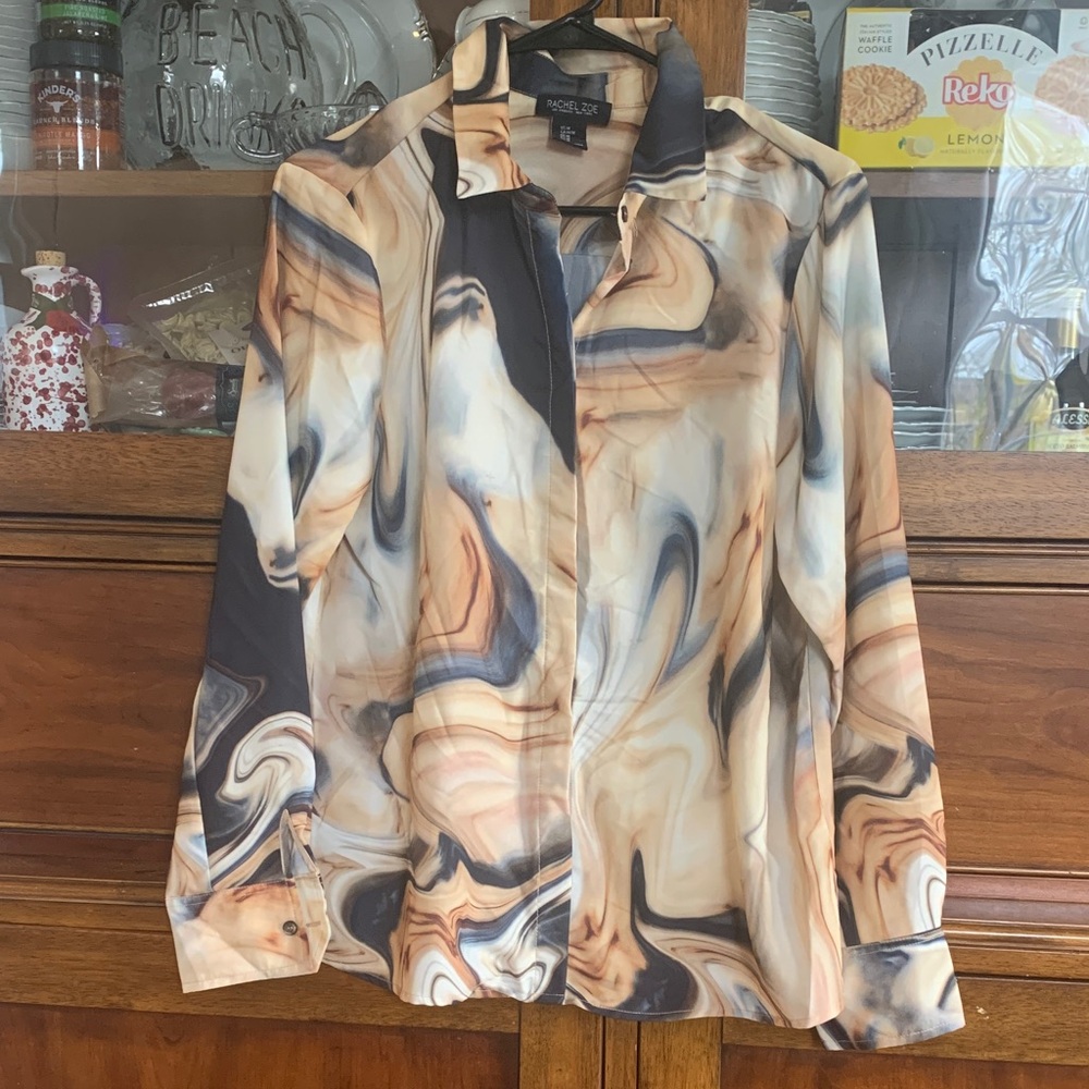 Rachel Zoe Swirl Pattern Shirt